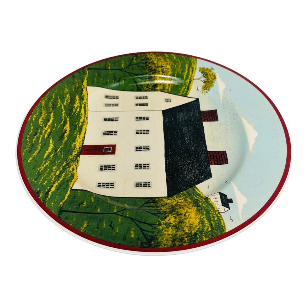 1988 Sakura Warren Kimble Country Life 8” Salad Plates Brandon House Folk Art - Picture 4 of 6